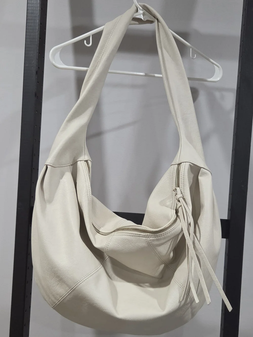 Free People Cream Shoulder Hobo Slouchy Bag